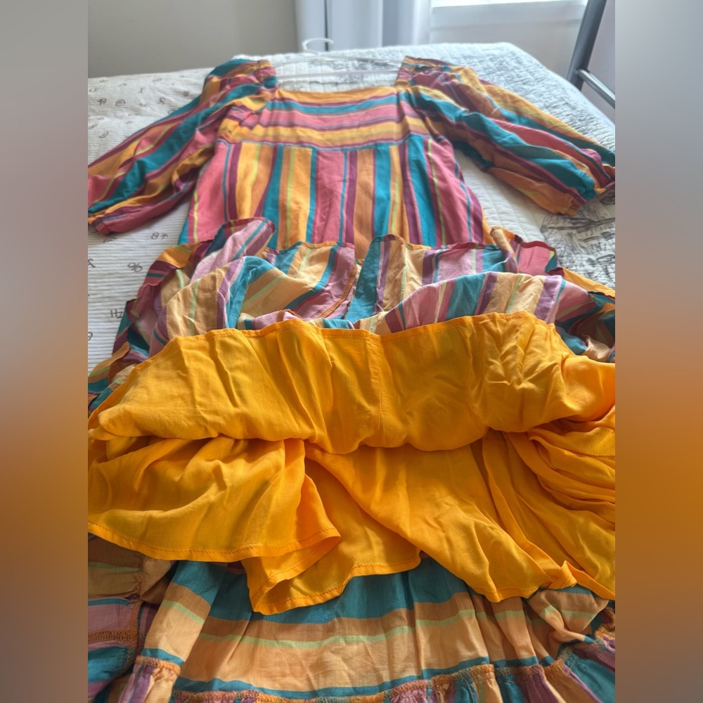 Like NEW Farm Rio for Anthropologie Summer Striped Midi